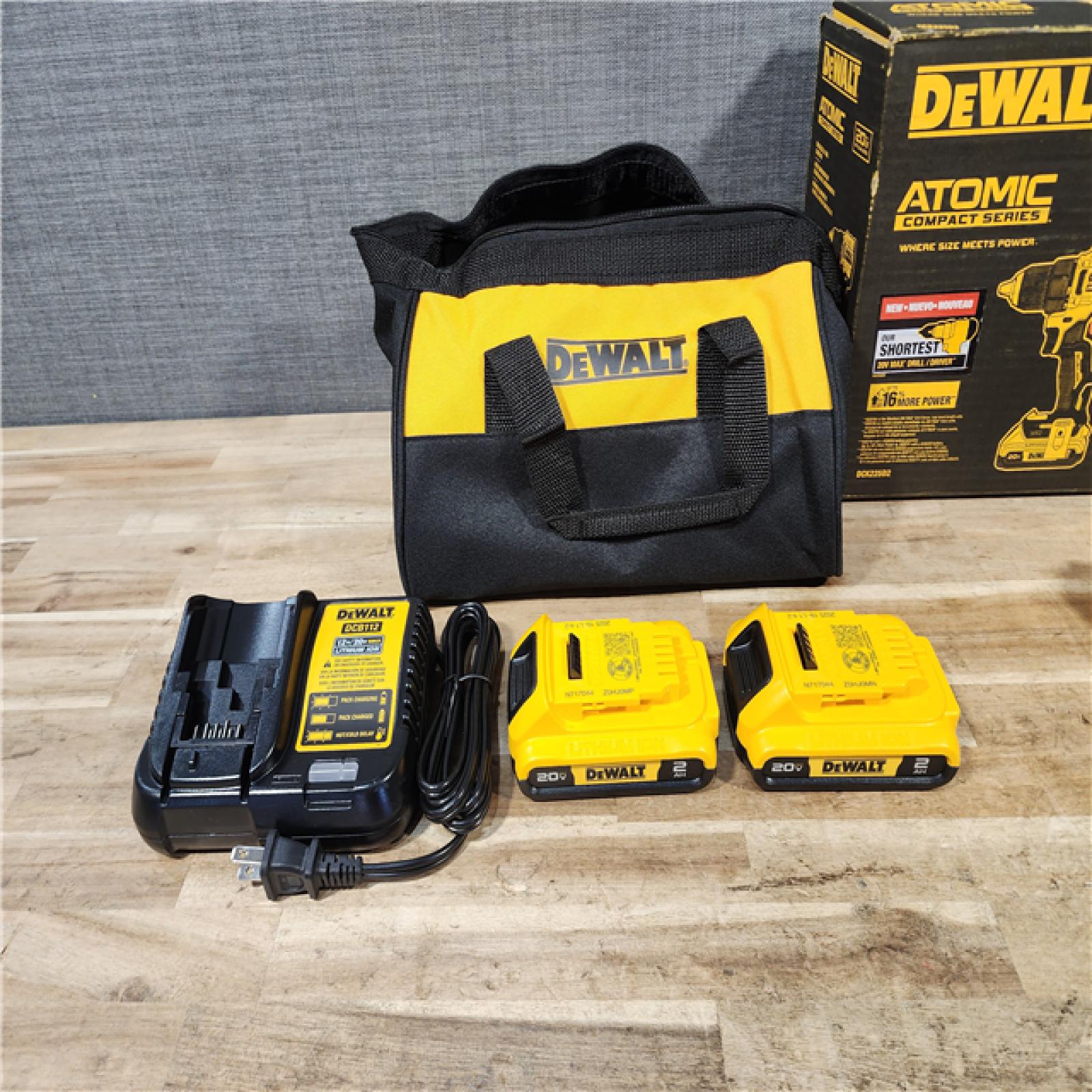 HOUSTON LOCATION - AS-IS DEWALT ATOMIC 20-Volt MAX Lithium-Ion Cordless Combo (2-Tool) Kit