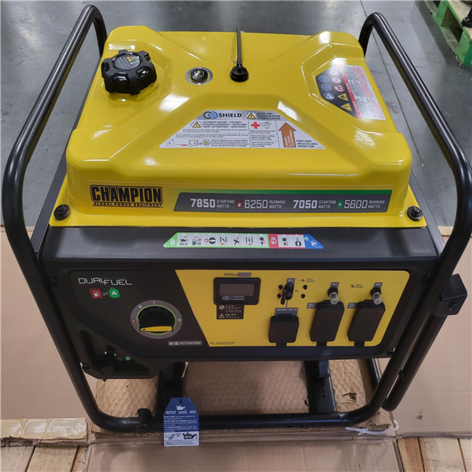 CALIFORNIA NEW CHAMPION PORTABLE GENERATOR 7850 STARTING WATTS