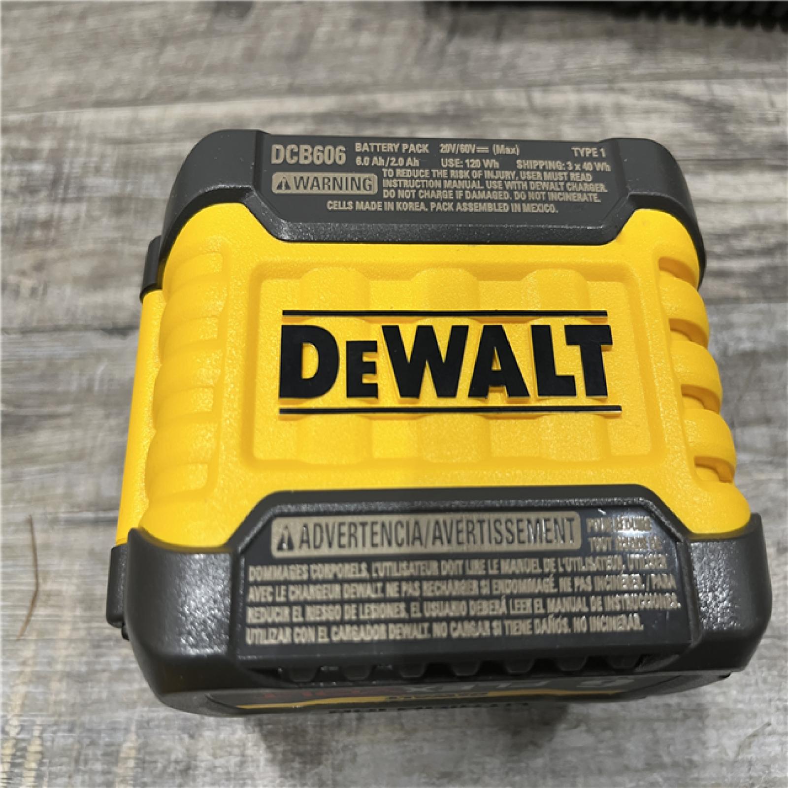 AS-IS DEWALT FLEXVOLT 20V/60V MAX Lithium-Ion 6.0Ah Battery Pack Kit