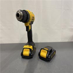AS-IS - DEWALT 20V MAX Cordless 1/2 in. Drill/Driver, (2) 20V 1.3Ah Batteries, Charger and Bag