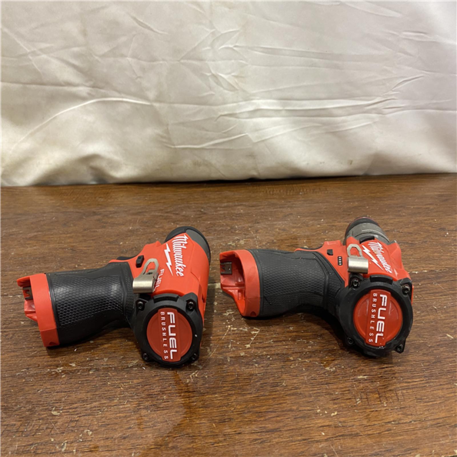 AS-IS MILWAUKEE M18 FUEL 18V Lithium-Ion Brushless Cordless Hammer Drill and Impact Driver Combo Kit (2-Tool) with 2 Batteries