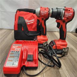 AS-IS- Milwaukee M18 Compact Brushless 2-Tool Combo Kit