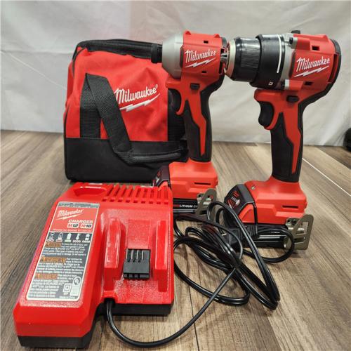 AS-IS- Milwaukee M18 Compact Brushless 2-Tool Combo Kit