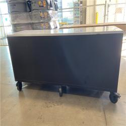 DALLAS LOCATION - Husky 84 in. W x 24 in. D 18-Drawer Heavy-Duty Mobile Workbench with Stainless Steel Top in Matte Black