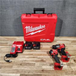 HOUSTON LOCATION - AS-IS Milwaukee FUEL 18V Lithium-Ion Brushless Cordless Hammer Drill and Impact Driver Combo Kit