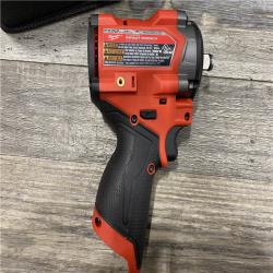 AS-IS Milwaukee FUEL 12V Li-Ion Brushless Cordless Stubby 1/2 in. Impact Wrench Kit