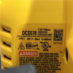 AS-IA DEWALT FLEXVOLT 60V MAX Cordless Brushless 7-1/4 in. Circular Saw with Brake (Tool Only)