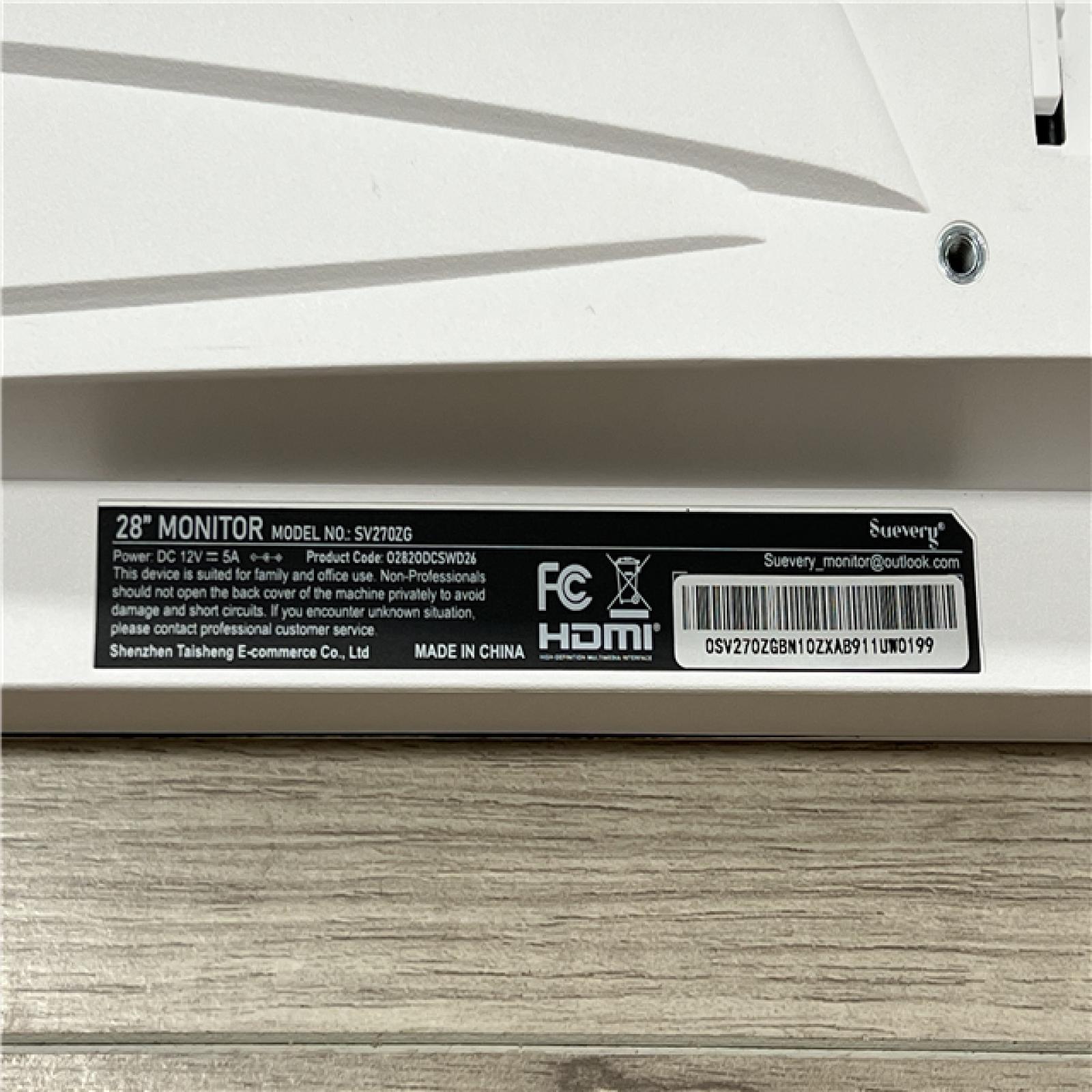 AS-IS Suevery 28 4K UHD IPS Computer Monitor White