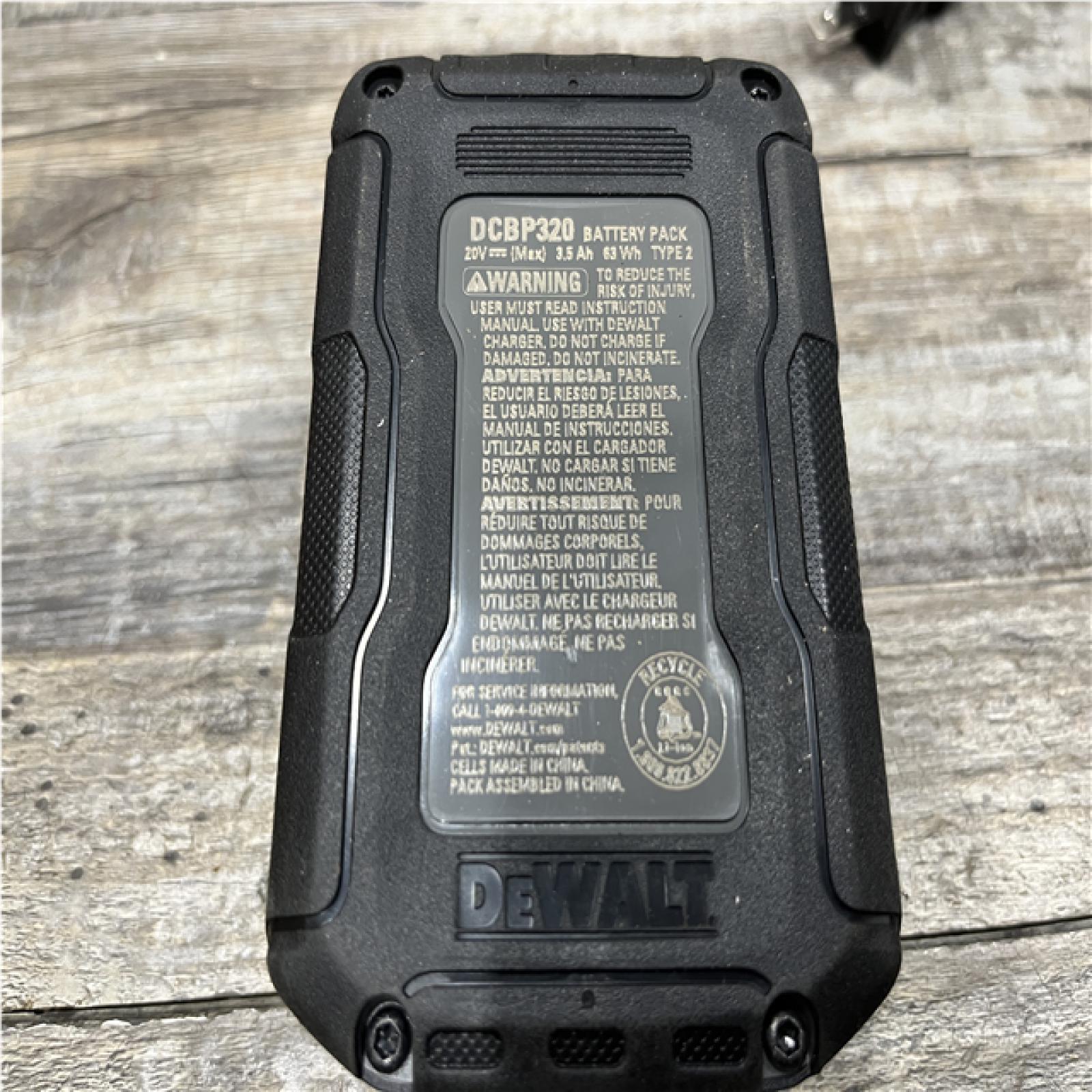 AS-IS DEWALT 20V MAX XR POWERSTACK Lithium-Ion Battery Starter Kit with 3.5Ah Battery and Charger