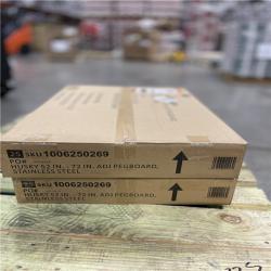 NEW! -  Husky 52 in. W to 72 in. W Stainless Steel Adjustable Pegboard -(2 units)