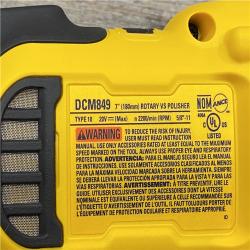 AS-IS DEWALT 20V MAX XR Cordless Brushless 7 in. Variable Speed Rotary Polisher (Tool Only)