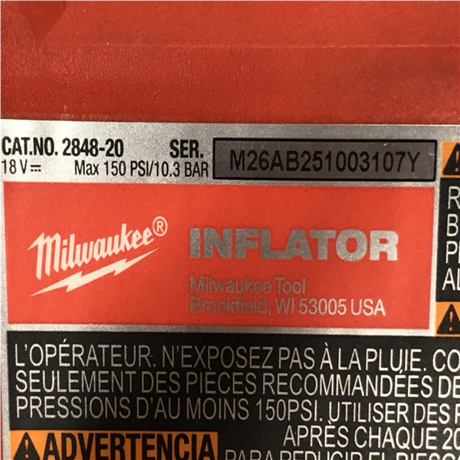 AS-IS Milwaukee 18-Volt Lithium-Ion Cordless Electric Portable Inflator (Tool-Only)
