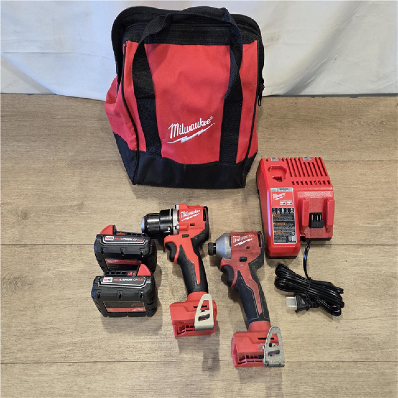 AS-IS Milwaukee 18V Lithium-Ion Brushless Cordless Compact Drill/Impact Combo Kit