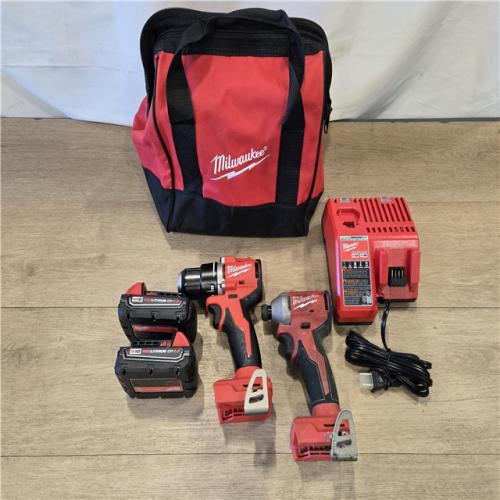 AS-IS Milwaukee 18V Lithium-Ion Brushless Cordless Compact Drill/Impact Combo Kit