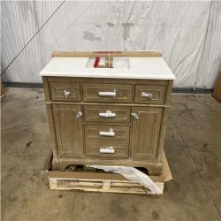 Houston Location - AS-IS home improvement pallet MELPARK 48 ANTIQUE OAK VANITY