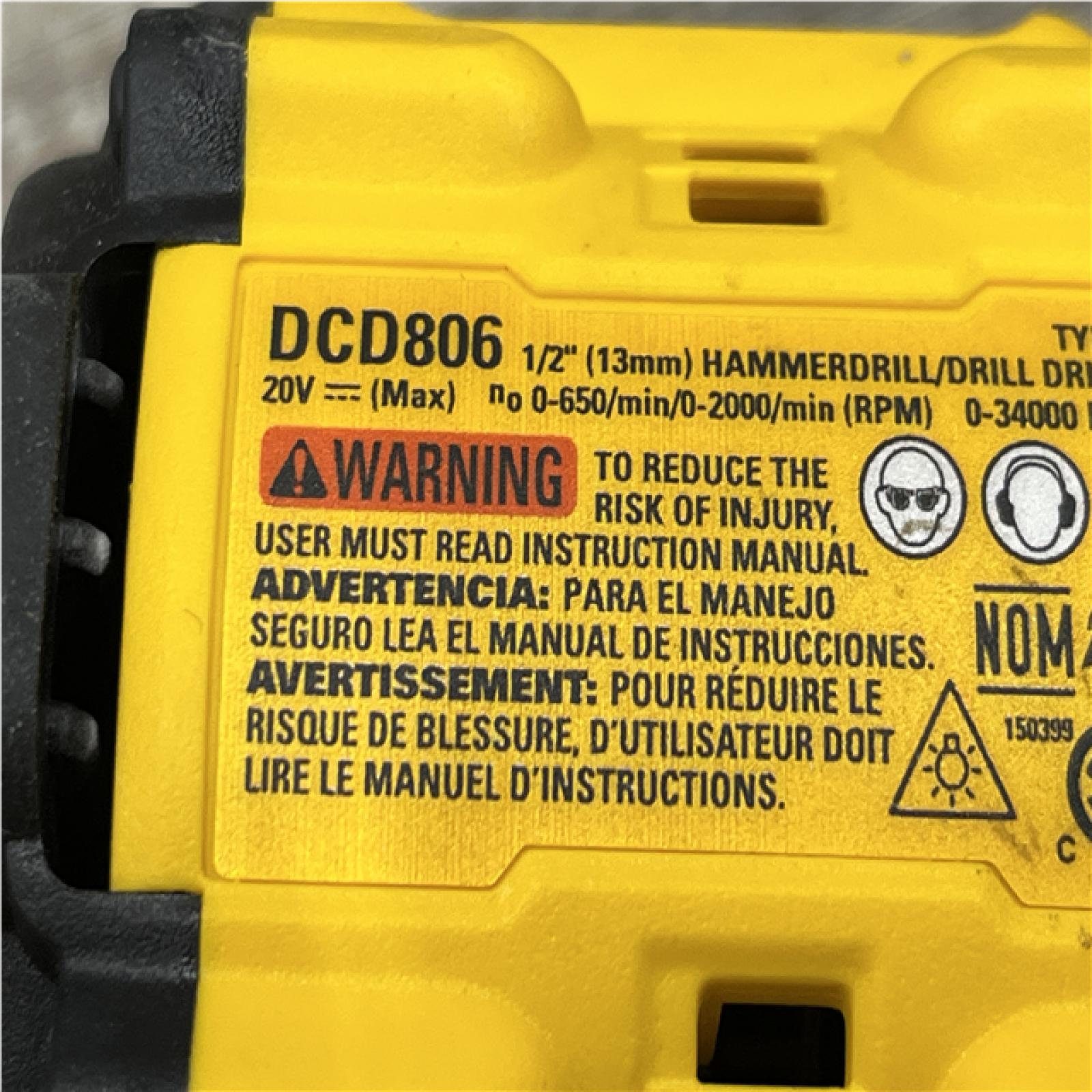 AS-IS DEWALT 20V XR Brushless Cordless 1/2 in. Hammer Drill (Tool-Only)
