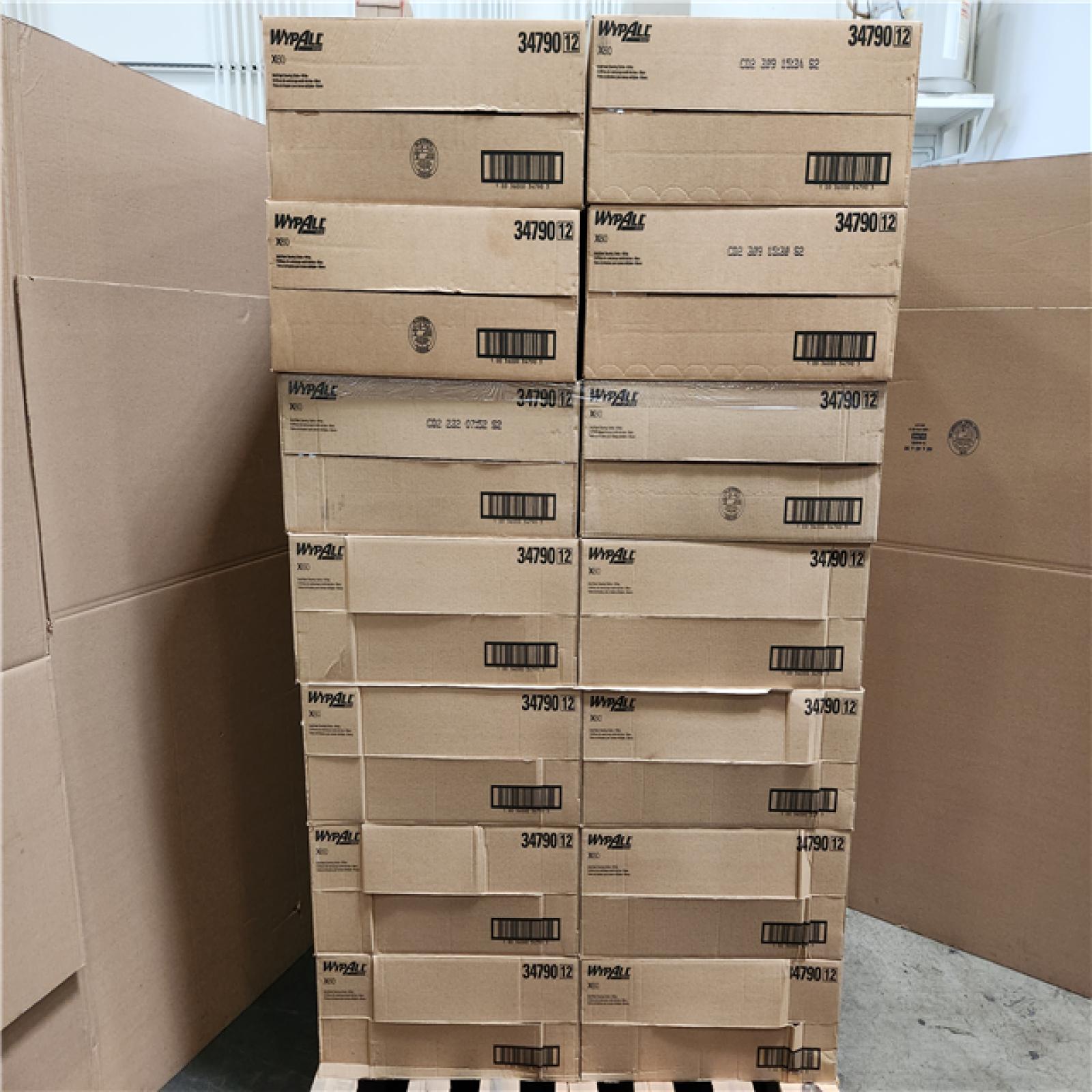 PHoenix Location NEW Wypall GeneralClean X60 Cloths Multi-Task Cleaning Wipes (34790), Strong and Absorbent Towels, White 126 Sheets Per Box Pallet (28-Boxes)