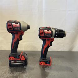 AS-IS- Milwaukee 18V Cordless Brushed 2-Tool Drill/Driver and Impact Driver Kit