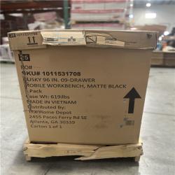 DALLAS LOCATION -AS-IS HUSKY 96IN MOBILE WORKBENCH MATTE BLACK