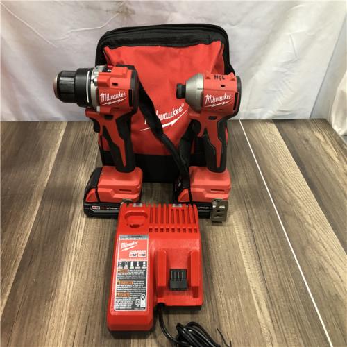 AS-IS Milwaukee 18V Lithium-Ion Brushless Cordless Compact Drill/Impact Combo Kit