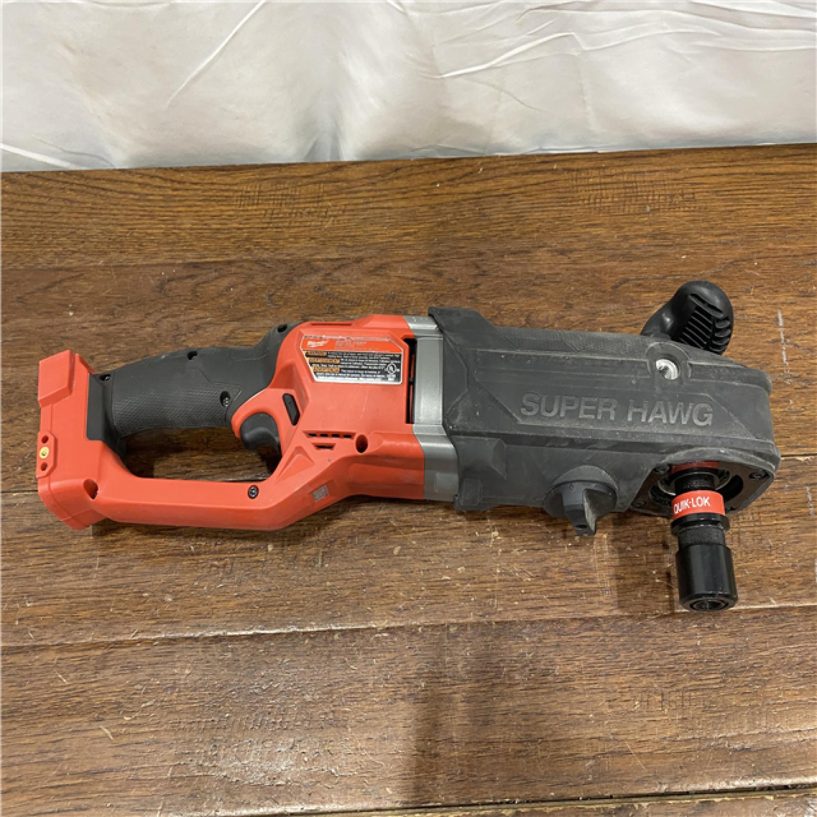 AS-IS Milwaukee M18 FUEL Brushless Cordless SUPER HAWG 7/16 in. Right Angle Drill (Tool-Only)