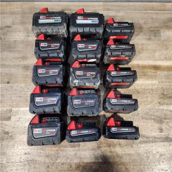 HOUSTON LOCATION - AS-IS MILWAUKEE BATTERY PACK QTY - 15