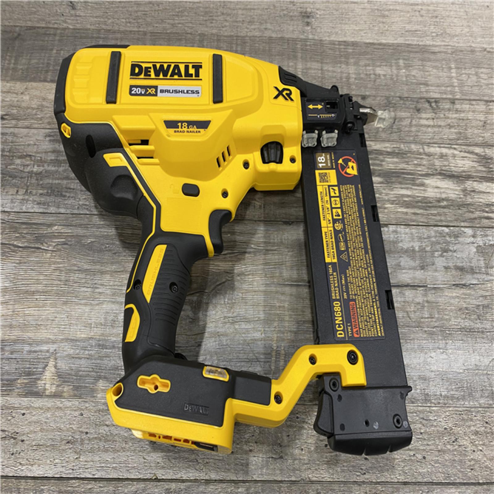 AS-IS DEWALT 20V MAX XR Lithium-Ion Electric Cordless 18-Gauge Brad Nailer (Tool Only)