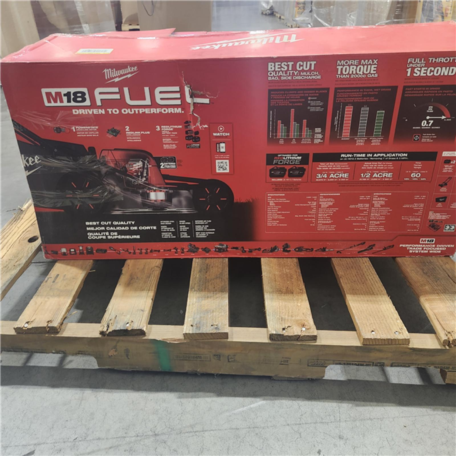 As-Is- M18 FUEL Brushless Cordless 21 in. Walk Behind Dual Battery Self-Propelled Mower W/(2) 12.0Ah Battery and Rapid Charger