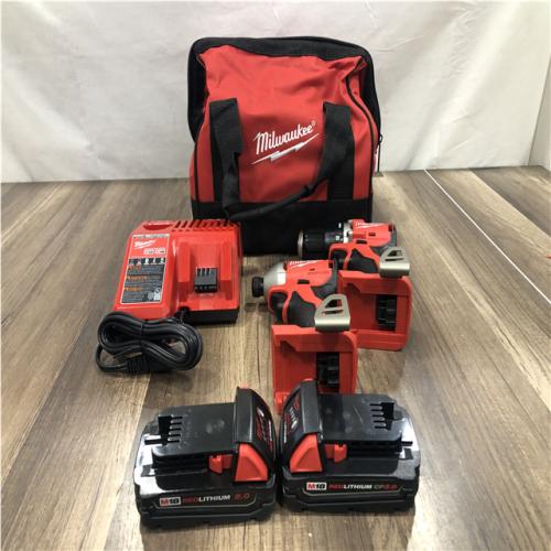 AS-IS Milwaukee 18V Lithium-Ion Brushless Cordless Compact Drill/Impact Combo Kit