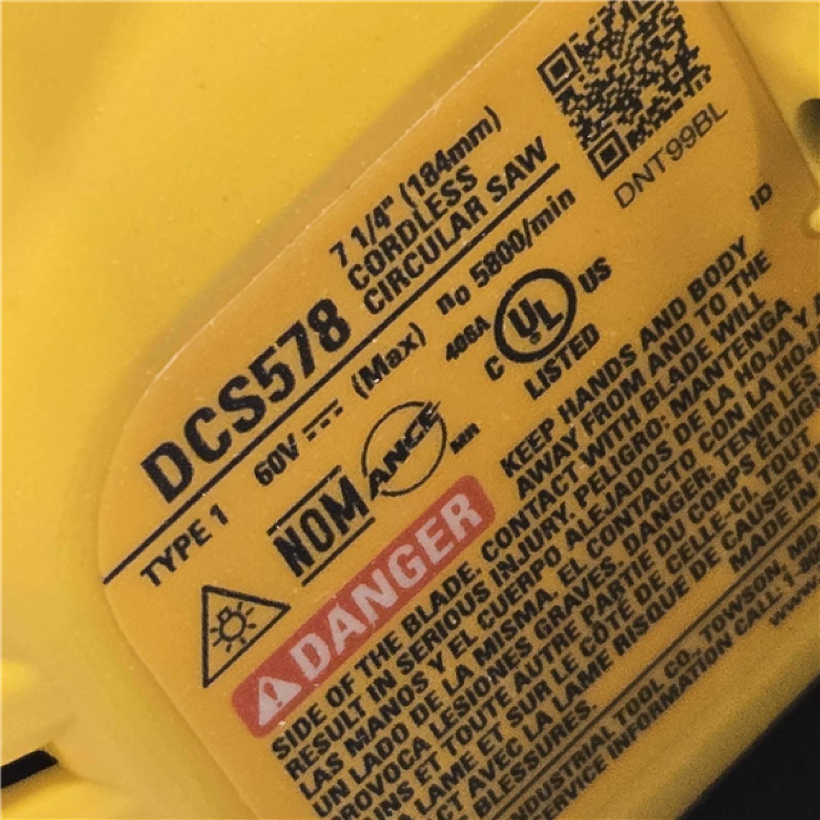 AS-IS DeWALT Flexvolt Max 7-1/4 60V Circular Saw (Tool Only)