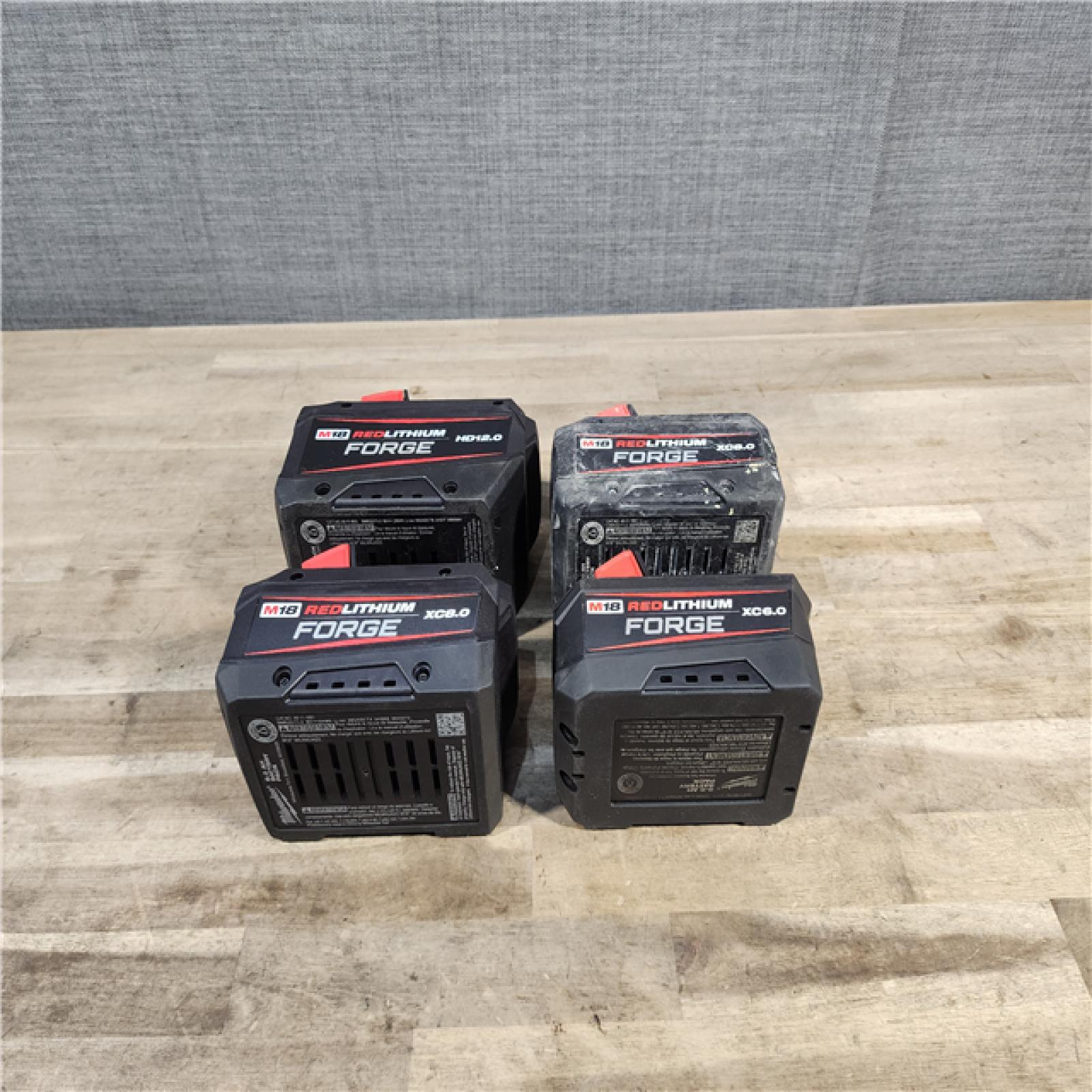 HOUSTON LOCATION - AS-IS MILWAUKEE FORGE BATTERY PACK QTY - 4