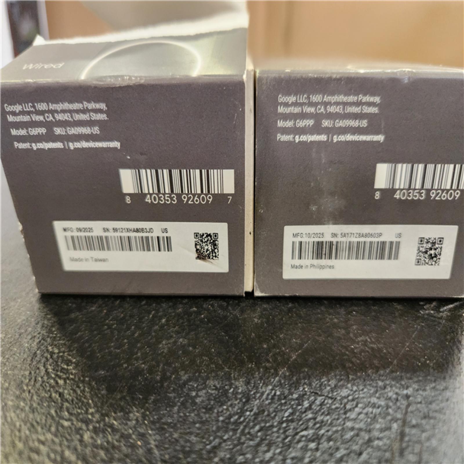 Phoenix AS-IS Google Nest Doorbell (Wired  3rd Gen) - Smart Wi-Fi Video Doorbell Camera (2-Pack)