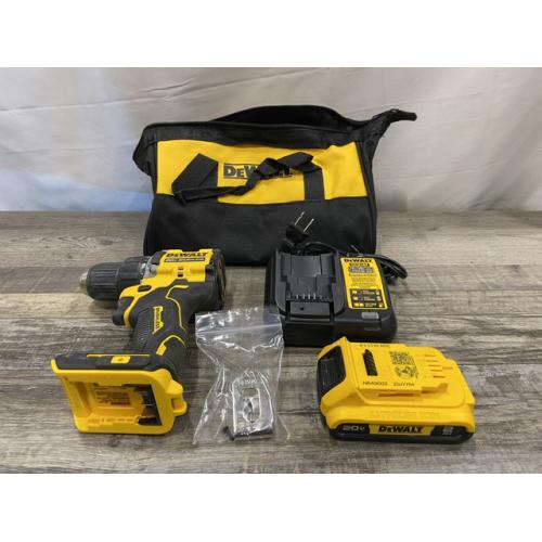 AS-IS DEWALT Atomic 20V Lithium-Ion Cordless Compact 1/2 in. Drill/Driver Kit