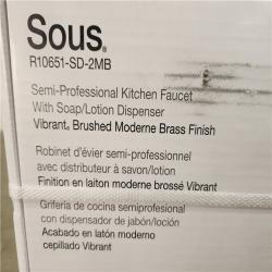 Phoenix Location NEW KOHLER Sous Pro-Style-Single Handle Pull Down Sprayer Kitchen Faucet in Vibrant Brushed Moderne Brass
