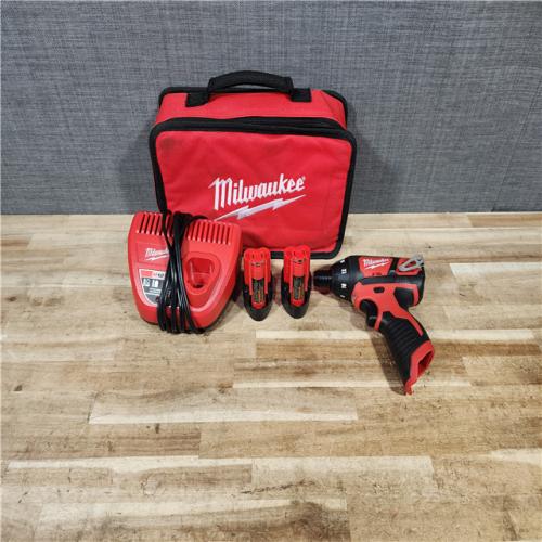 HOUSTON LOCATION - AS - IS Milwaukee 12V Lithium-Ion Cordless 1/4 in. Hex Screwdriver Kit