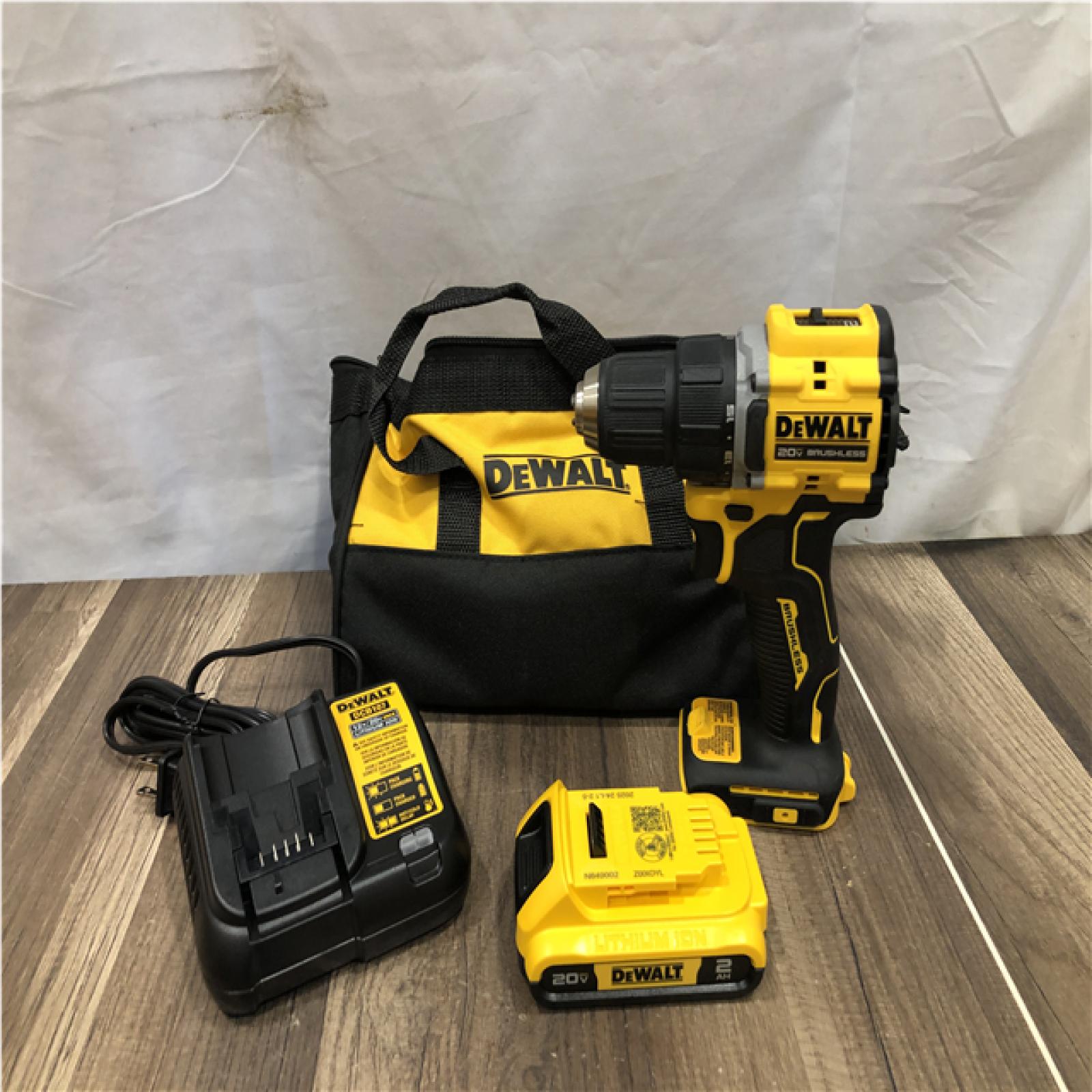 AS-IS DEWALT Atomic 20V Lithium-Ion Cordless Compact 1/2 in. Drill/Driver Kit