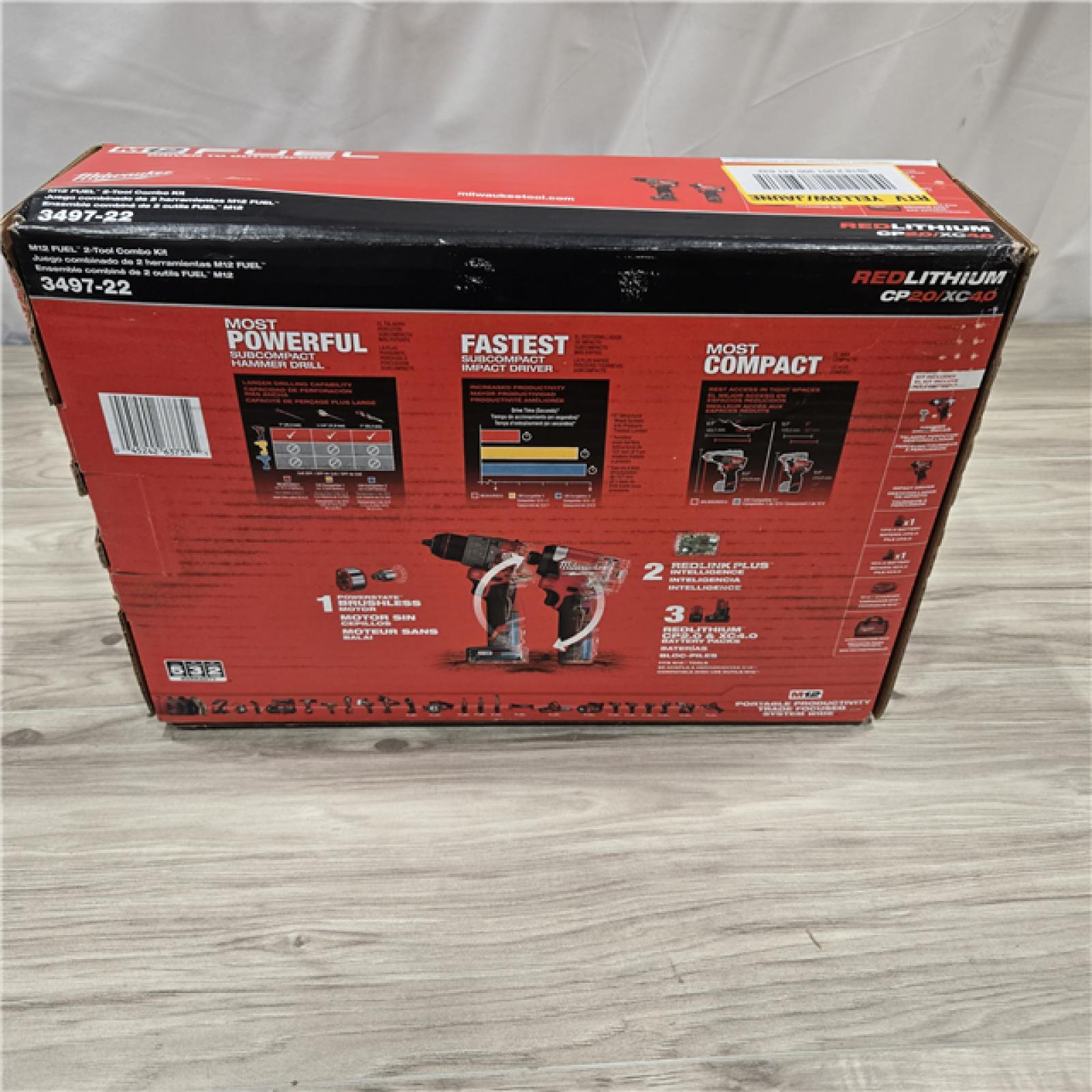 NEW! - Milwaukee 3497-22 12V Brushless Hammer Drill and Impact Driver Combo Kit