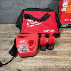 HOUSTON LOCATION - AS-IS Milwaukee FUEL 12V Lithium-Ion Cordless 3/8 in. Ratchet and 1/4 in. Impact Driver Kit