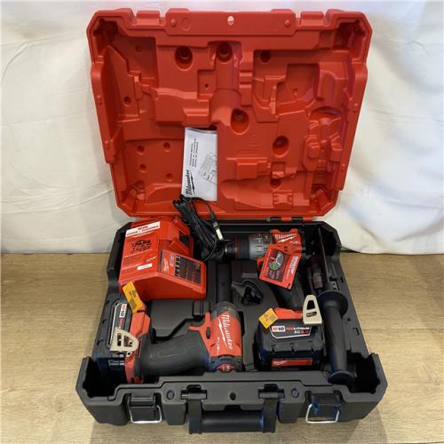 AS-IS Milwaukee FUEL 18V Lithium-Ion Brushless Cordless Hammer Drill and Impact Driver Combo Kit