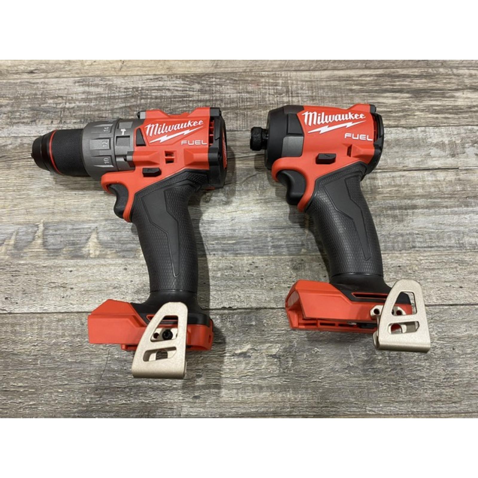 AS-IS Milwaukee FUEL 18V Lithium-Ion Brushless Cordless Hammer Drill and Impact Driver Combo Kit