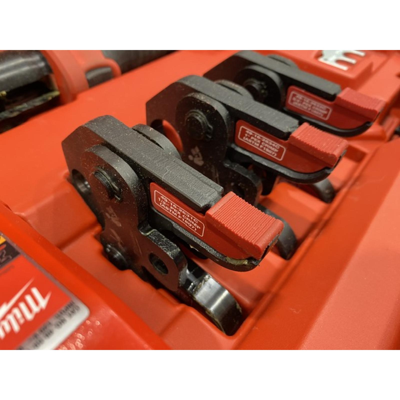 AS-IS Milwaukee 18V Lithium-Ion Cordless Short Throw Press Tool with 3 PEX Crimp Jaws Kit