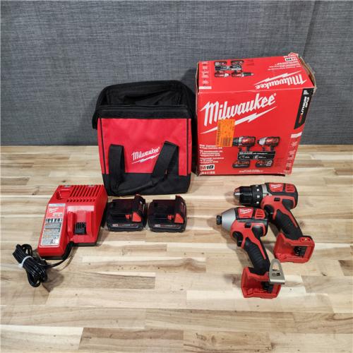 HOUSTON LOCATION - AS-IS Milwaukee M18 18V Lithium-Ion Cordless Drill Driver/Impact Driver Combo Kit