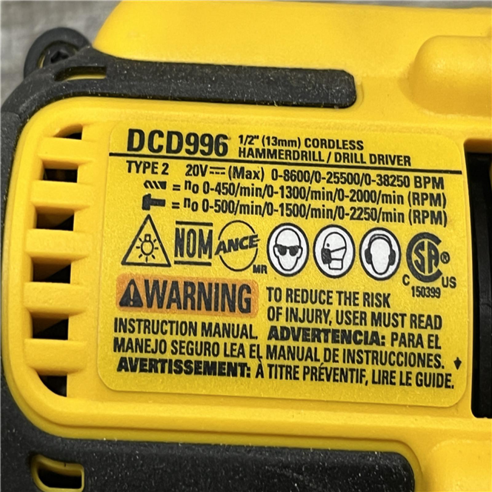 AS-IS DEWALT 20V MAX XR Cordless Brushless 3-Speed 1/2 in. Hammer Drill (Tool Only)