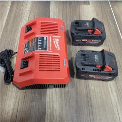 GOOD Milwaukee M18 18-Volt Lithium-Ion REDLITHIUM FORGE Starter Kit with Two XC 8.0 Ah Battery and Dual Bay Rapid Charger