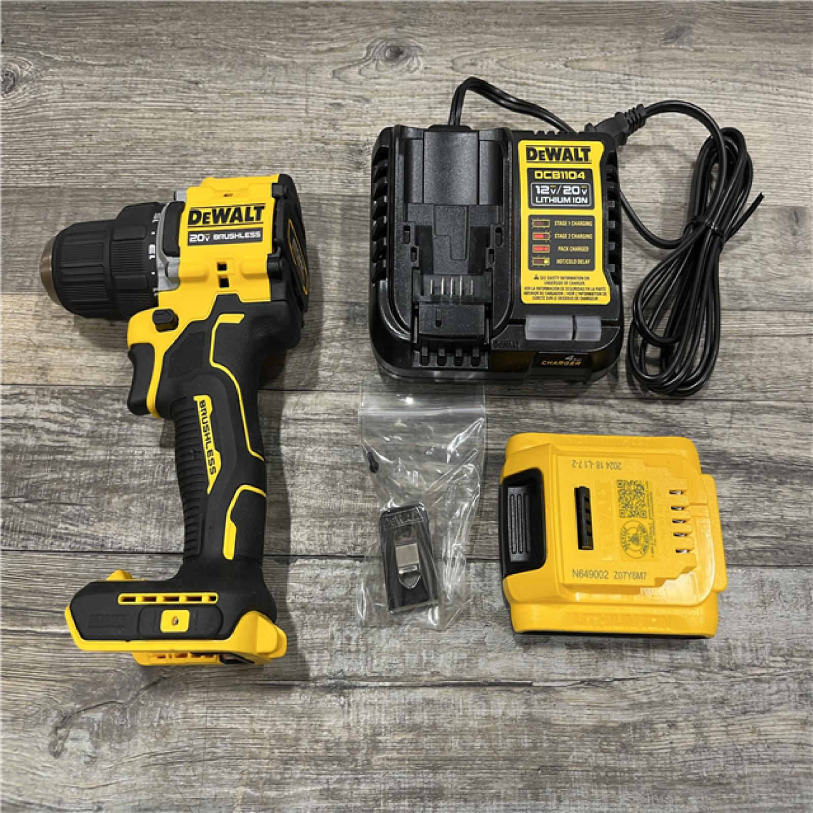 AS-IS DEWALT Atomic 20V Lithium-Ion Cordless Compact 1/2 in. Drill/Driver Kit