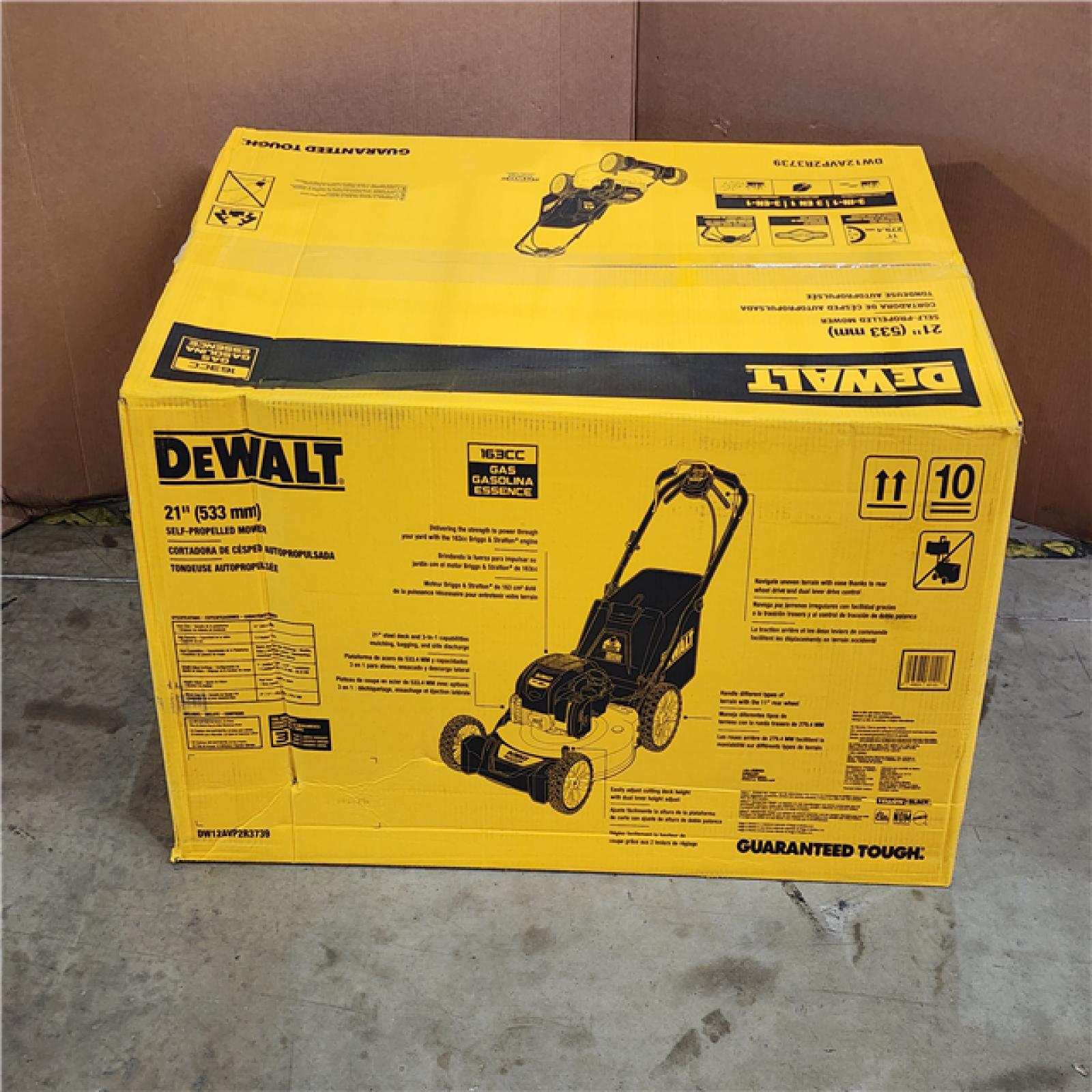 HOUSTON LOCATION - AS-IS (NEW) DeWalt 163cc 21 Dual Lever Self Propelled Lawn Mower