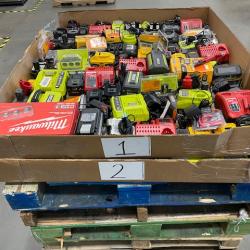 DALLAS LOCATION - AS-IS BATTERY AND CHARGERS PALLET
