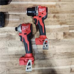 HOUSTON LOCATION - AS-IS Milwaukee 18-Volt Lithium-Ion Brushless Cordless Compact Hammer Drill/Impact Combo Kit