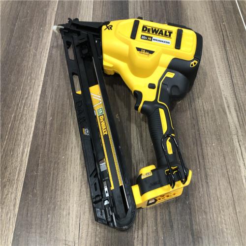 AS-IS DEWALT 20V MAX XR Lithium-Ion Cordless 15-Gauge Angled Finish Nailer (Tool Only)
