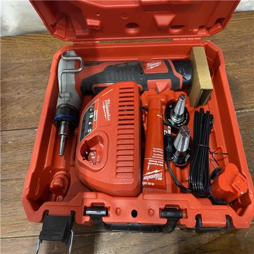 AS-IS Milwaukee M12 12-Volt Lithium-Ion Cordless PEX Expansion Tool Kit with (2) 1.5 Ah Batteries, (3) Expansion Heads and Hard Case